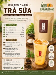 Công thức pha trà sữa Gongcha