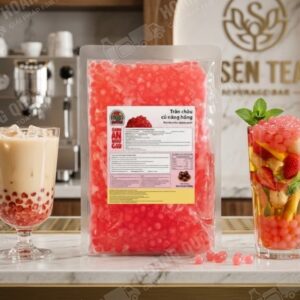 Trân châu củ năng hồng gấu lermao