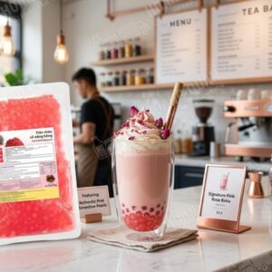 Trân châu củ năng hồng gấu lermao