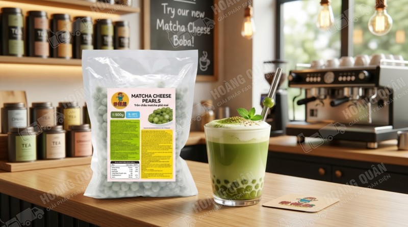 Trân châu Nấu Matcha Phô Mai