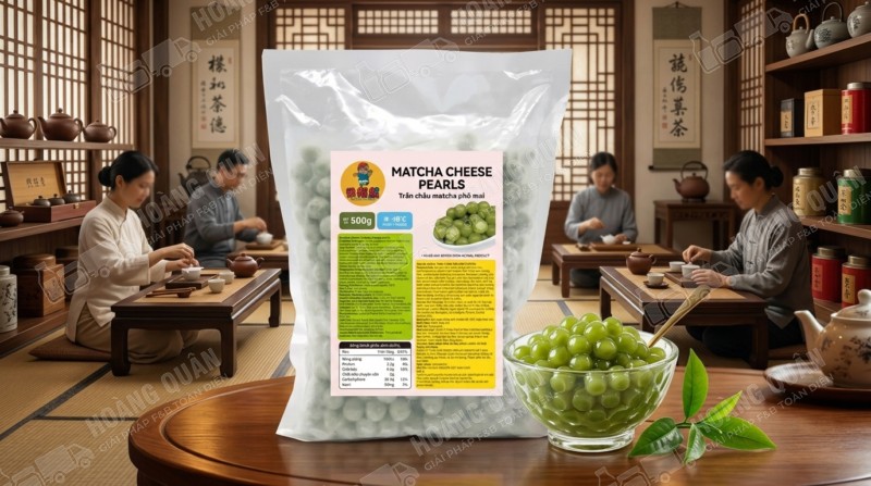 Trân châu Nấu Matcha Phô Mai