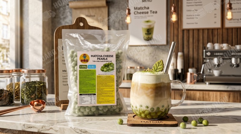 Trân châu Nấu Matcha Phô Mai