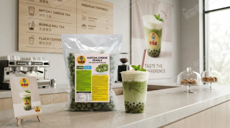 Trân châu Nấu Matcha Phô Mai