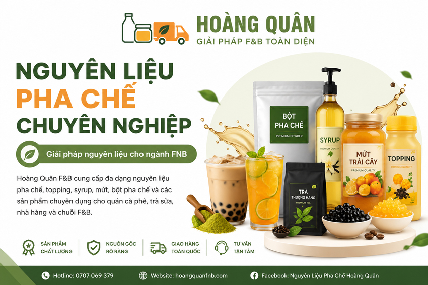 Banner nguyên liệu pha chế Hoàng Quân