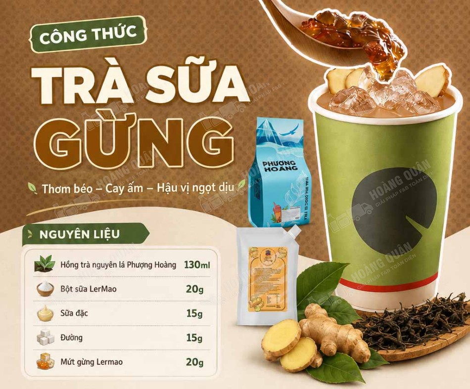 Công thức pha chế trà Gừng