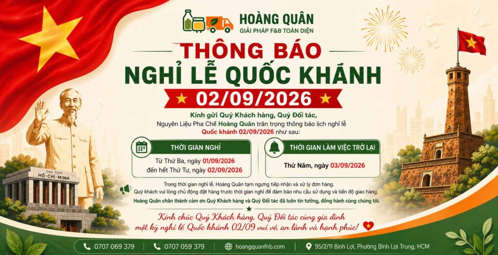 Thông báo nghỉ lể quốc khánh 2/9