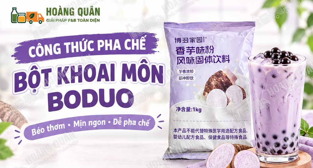 Công Thức Pha Chế Bột Boduo Khoai Môn