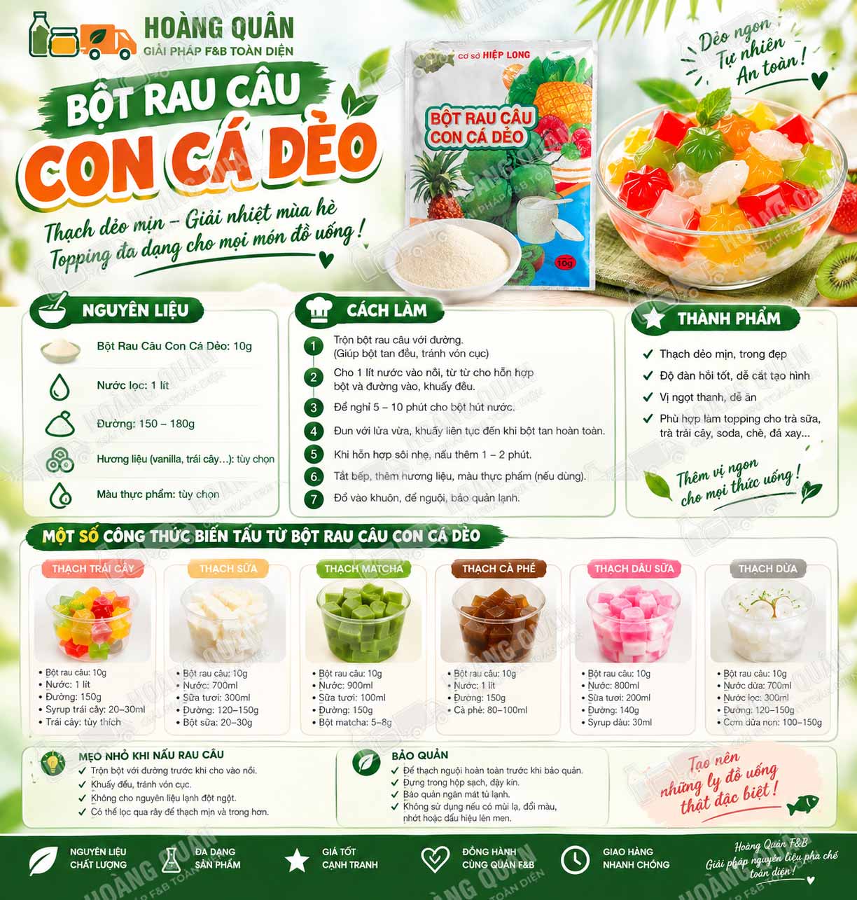 Bột rau câu con cá dẽo