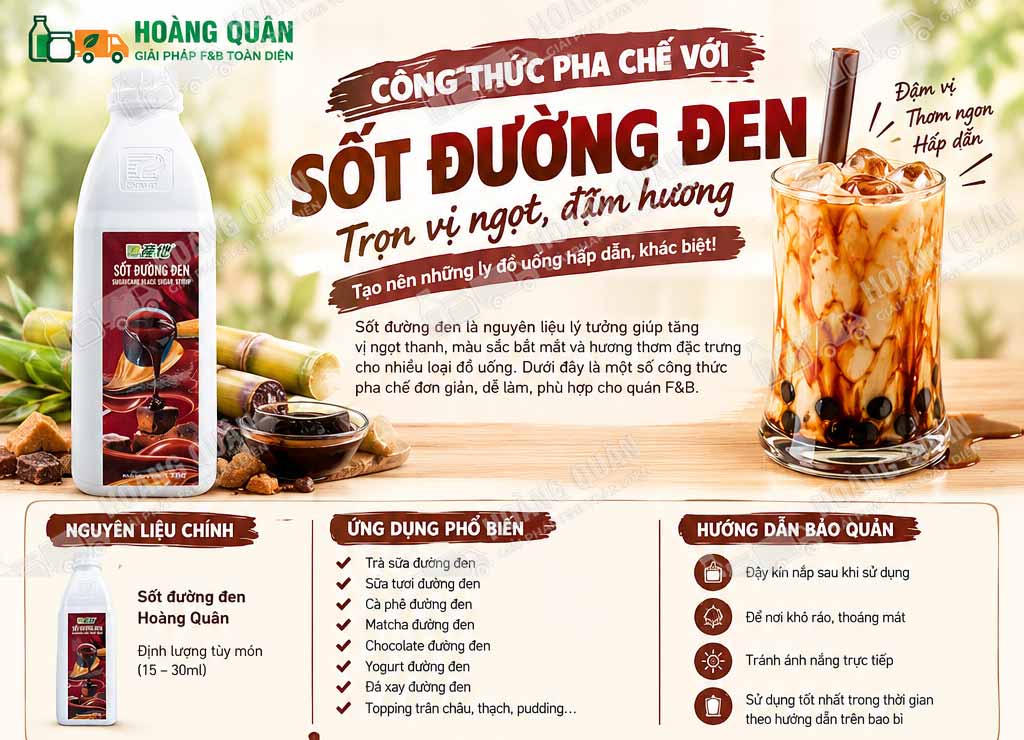 cong thuc pha che Chanti Syrup Đường Đen