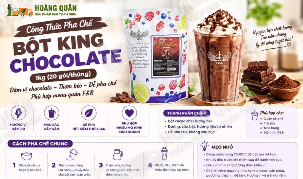 cong thuc pha che bot kinh chocolate
