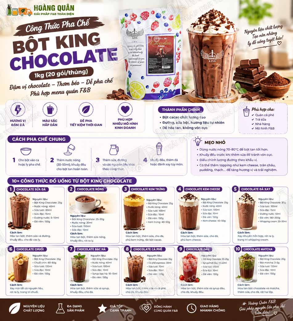 cong thuc pha che bot kinh chocolate