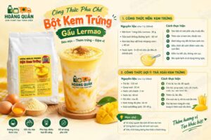 Công thức trà sữa kem trứng Gấu Lermao