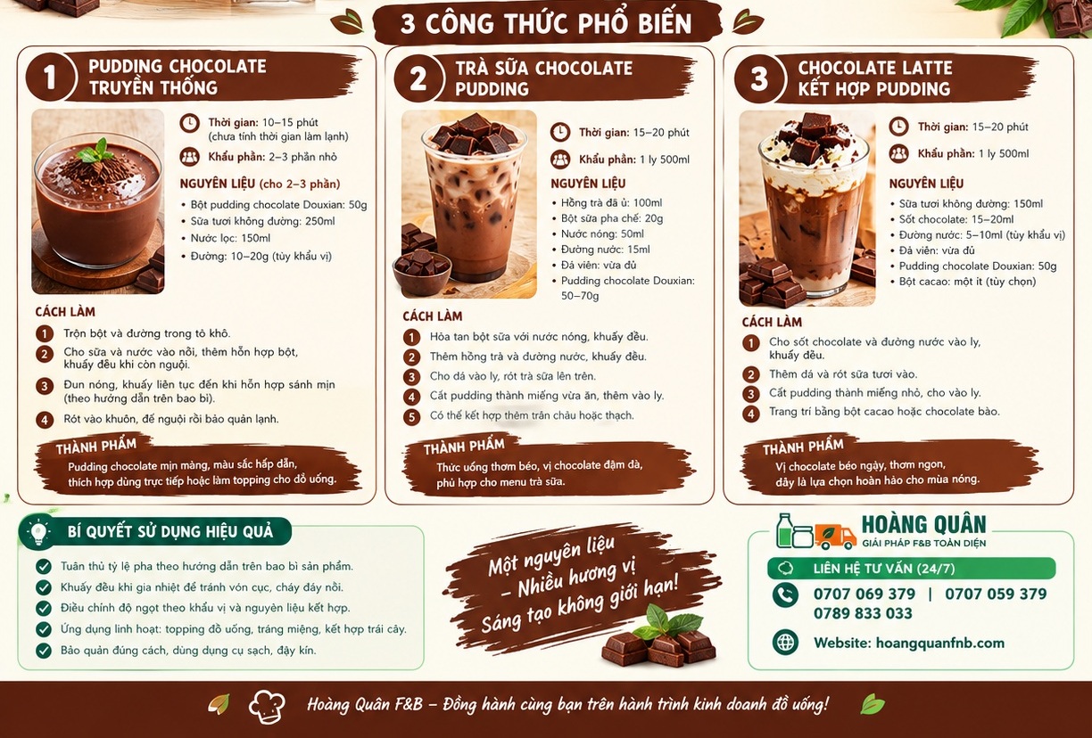 Douxian -Bột Pudding vị Chocolate-2