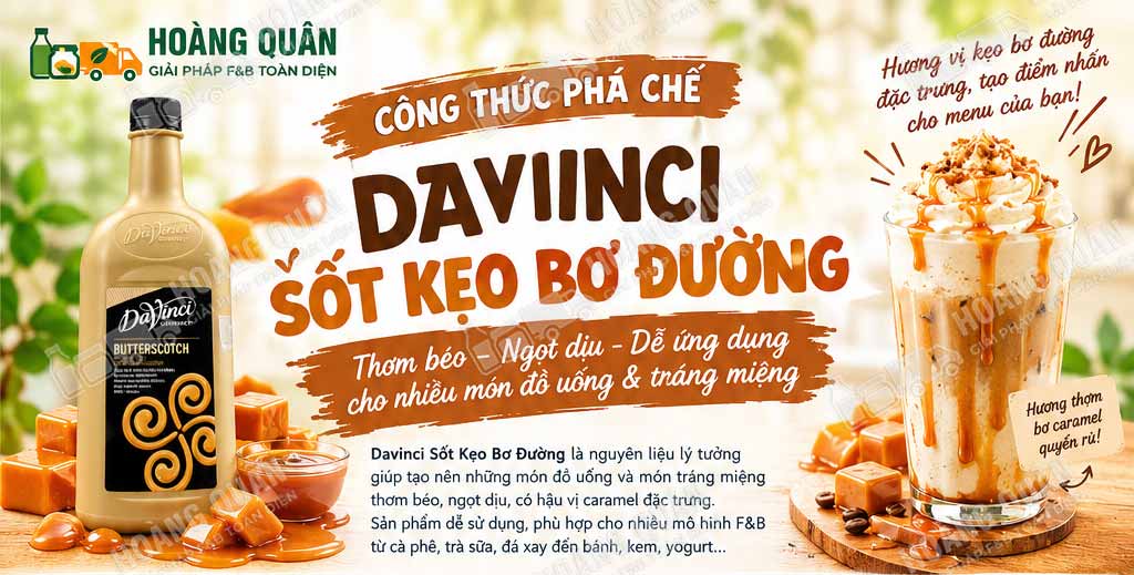 Công Thức Pha Chế Davinci Sốt Kẹo Bơ Đường