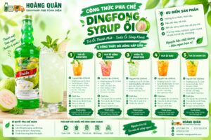 Công thức pha trà ổi Dingfong Syrup Ổi
